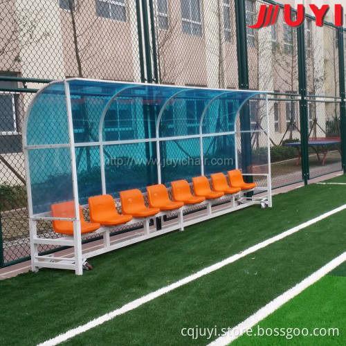 TS-01 Outdoor Stadium Shelter Soccer Mobile Vip Seats Substitute BenchTeam Shelter With PC Solar Panel